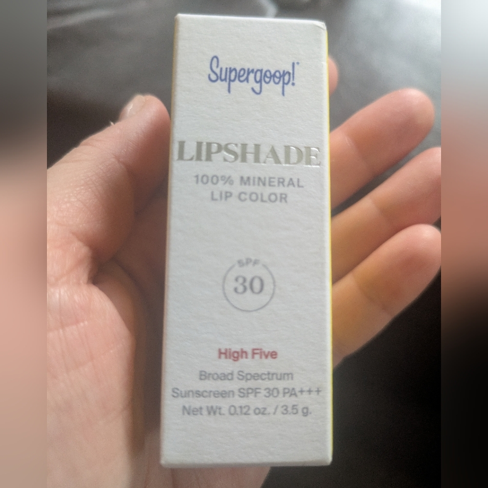 NEW IN BOX, UNOPENED Supergoop! Lipshade High Five - Mineral Lip Color